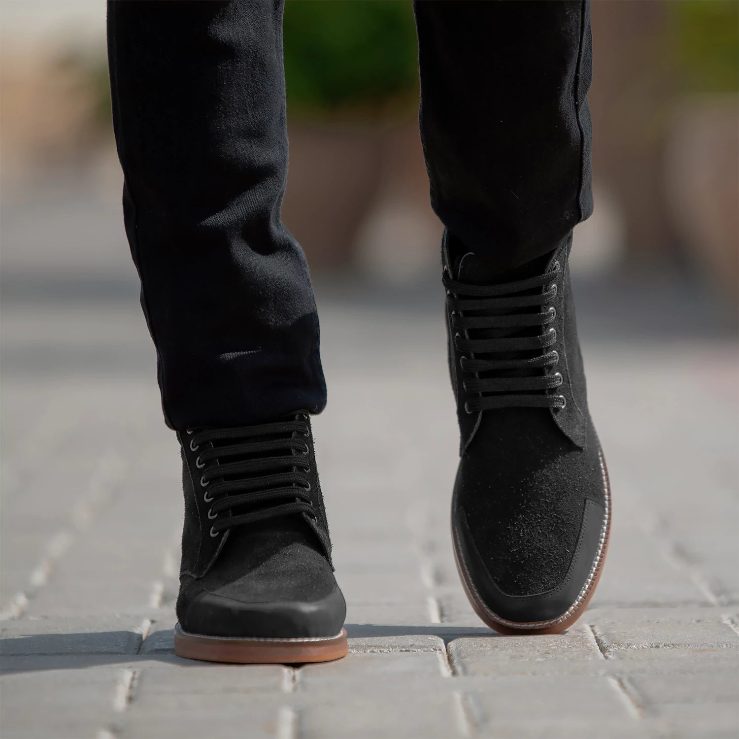 Carnell Moc Toe Black Suede Boots 10