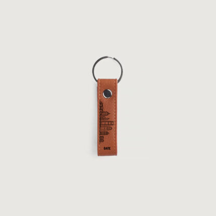 Custom Maria Dubon Leather Keychain