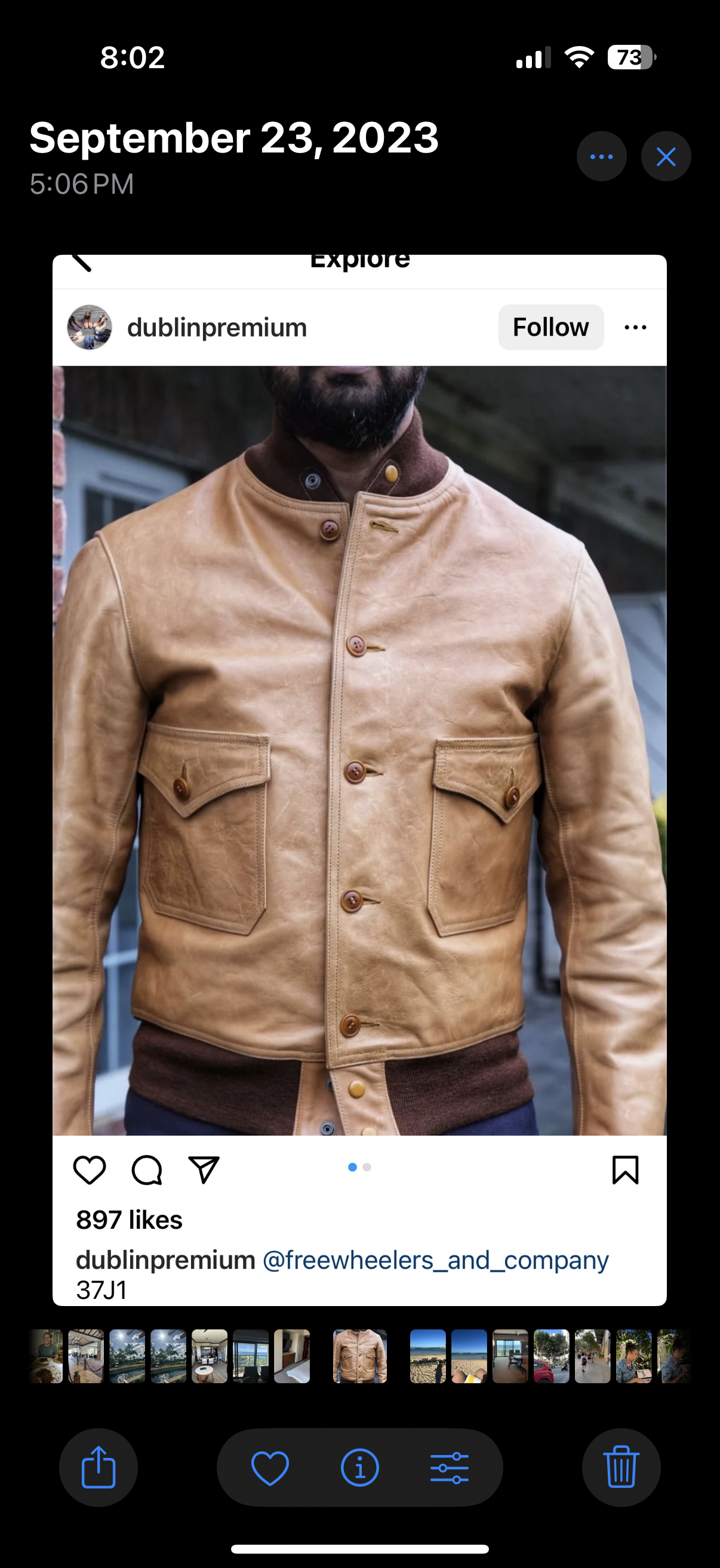 Custom Sam Forsythe Leather Jacket