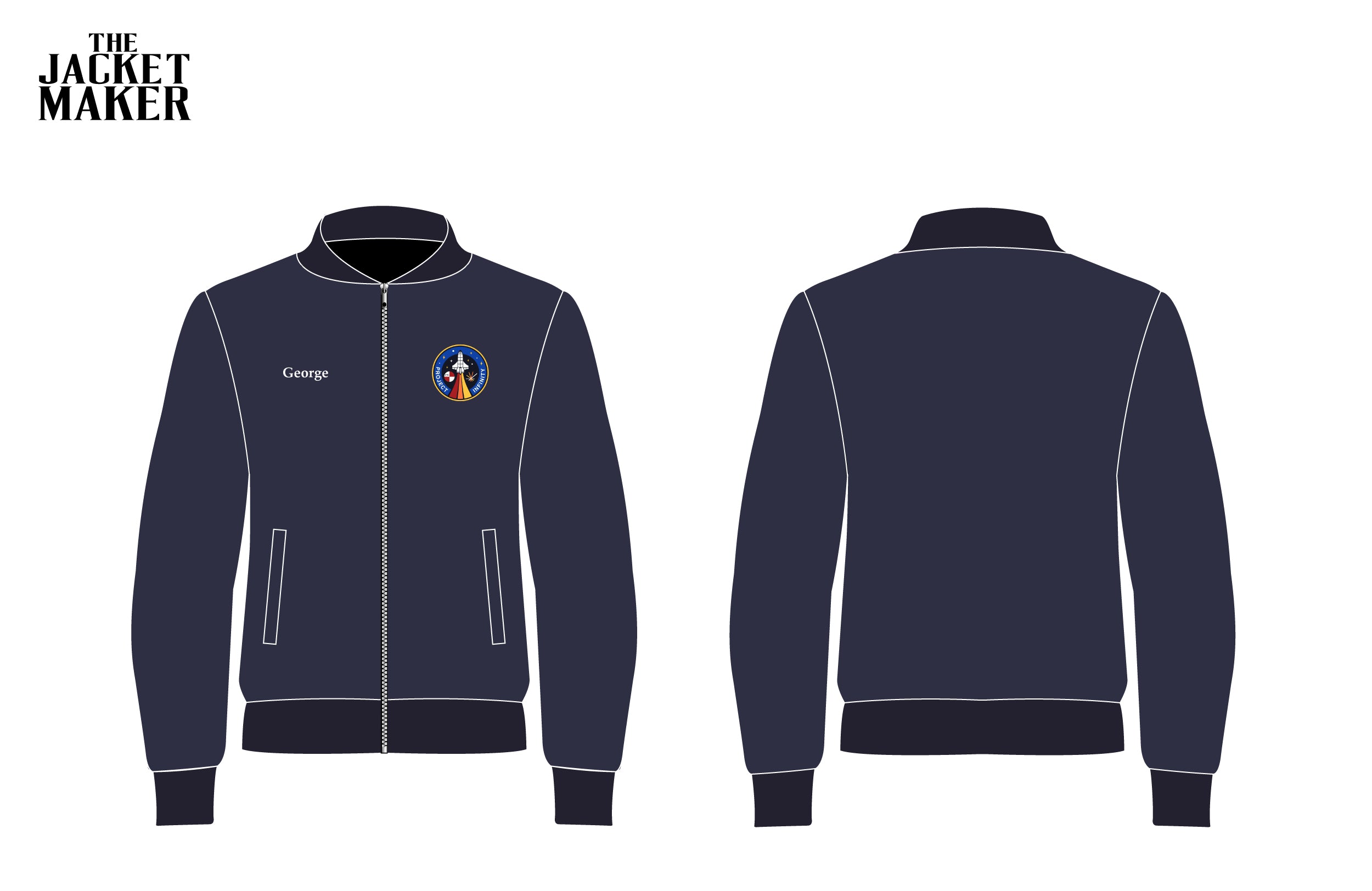Custom Continuim Zack Blue Bomber Jacket x 14