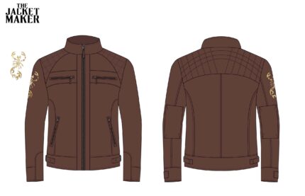 Custom Richard Norman Brown Leather Jacket 1/2 Installments