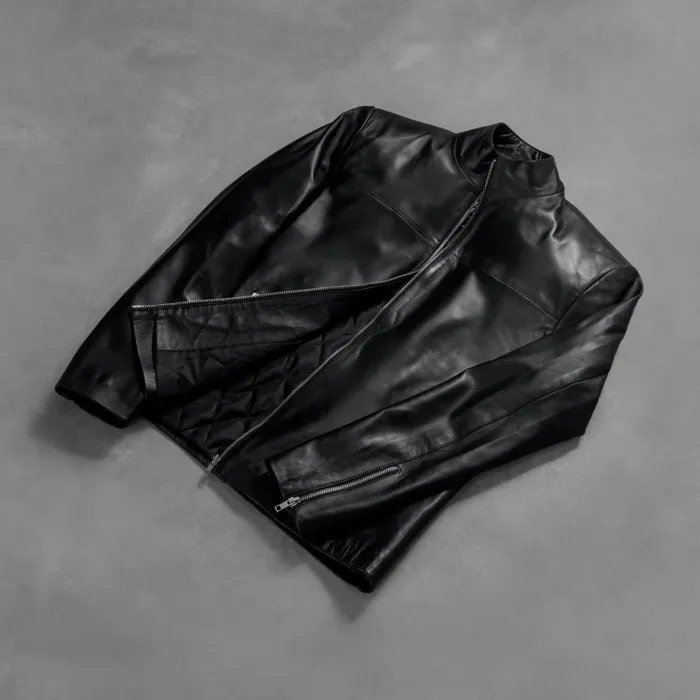 Adornica Black Leather Biker Jacket 7