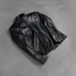 Adornica Black Leather Biker Jacket 8