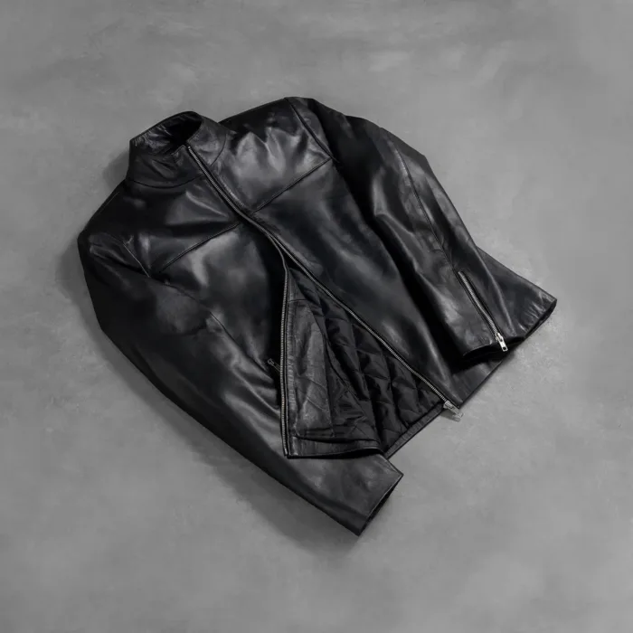 Adornica Black Leather Biker Jacket 8