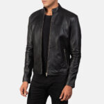 Adornica Black Leather Biker Jacket 2