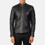 Adornica Black Leather Biker Jacket 3