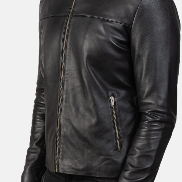Adornica Black Leather Biker Jacket 6