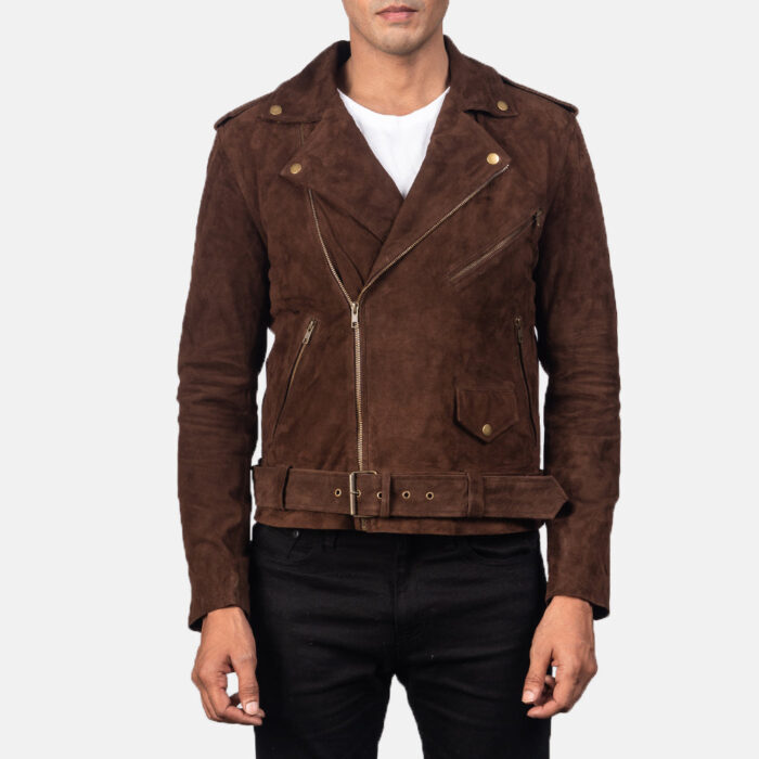 Allaric Alley Mocha Suede Biker Jacket 2