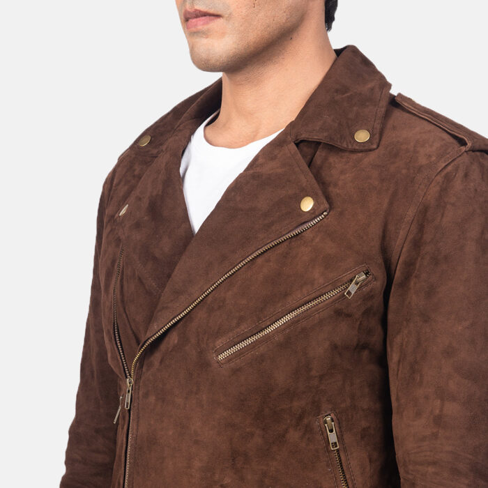 Allaric Alley Mocha Suede Biker Jacket 6