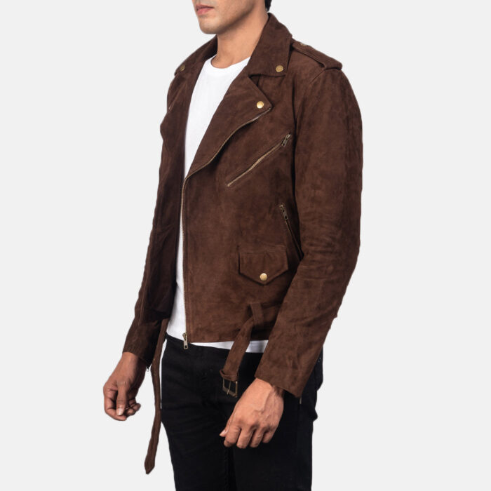 Allaric Alley Mocha Suede Biker Jacket 3