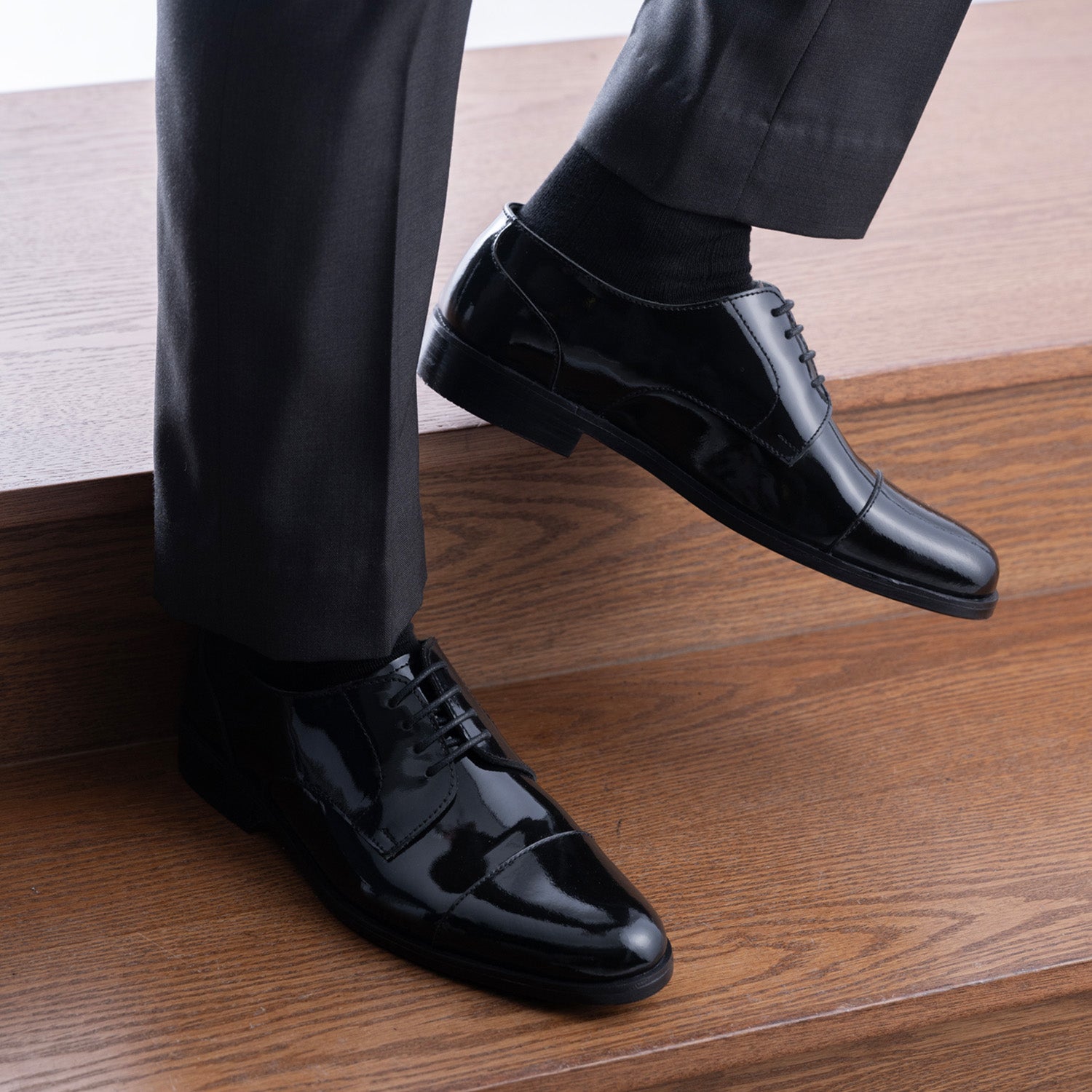 Attorney Derby Black Patent Leather Shoes 10