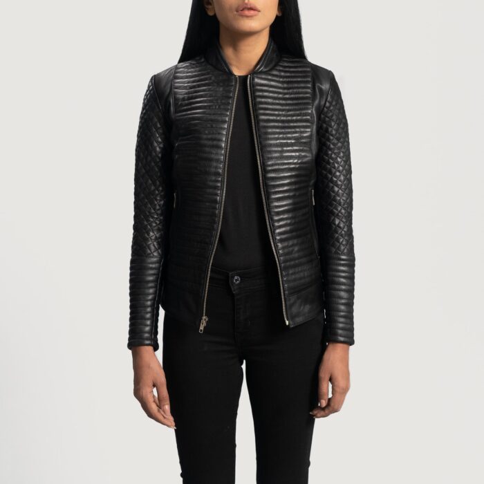 Cityscape Black Leather Biker Jacket 3