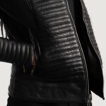 Cityscape Black Leather Biker Jacket 6