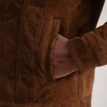 Dallis Brown Suede Shearling Trucker Jacket 6