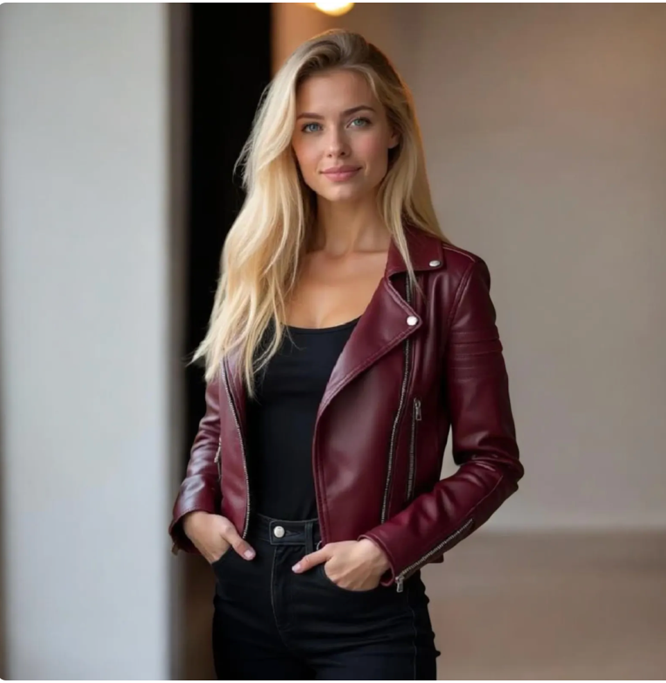 Custom Amy Logan Leather Jacket 2