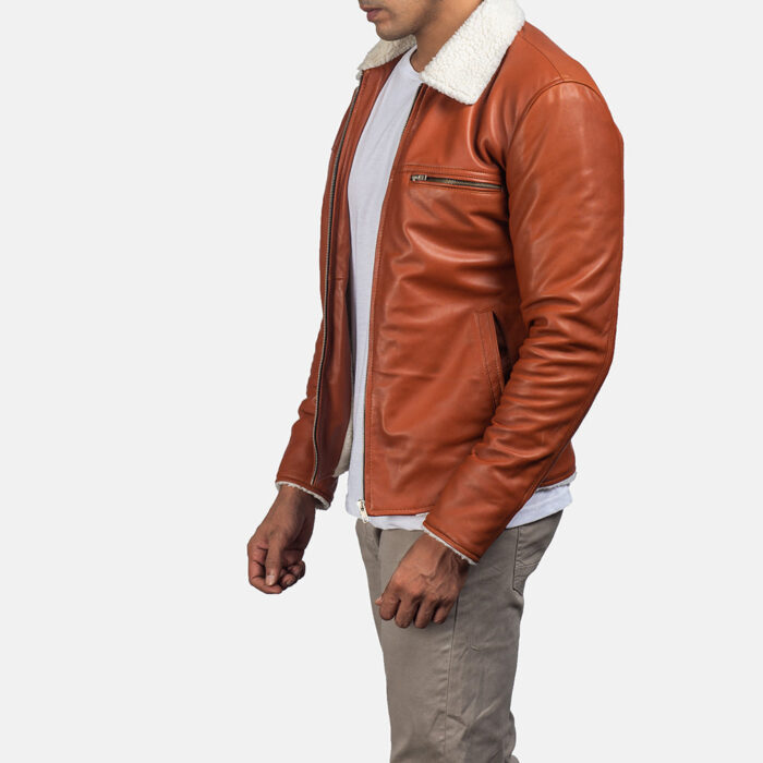 Dan Frost Tan Shearling Jacket 4