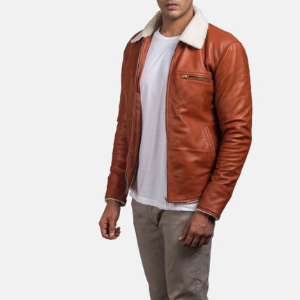 Dan Frost Tan Shearling Jacket 2