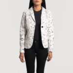 Donna Blake White Leather Blazer 3