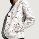 Donna Blake White Leather Blazer 6