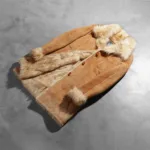 Erica Shearling Beige Leather Coat 8