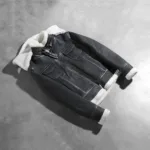 Fiona Black Hooded Shearling Leather Jacket 7