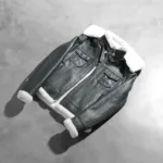 Fiona Green Hooded Shearling Leather Jacket 7