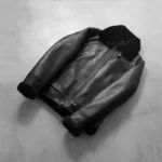 Francis B-3 Black Leather Bomber Jacket 7