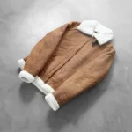 Francis B-3 Distressed Brown Leather Bomber Jacket 7