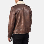 Furton Brown Leather Biker Jacket 5