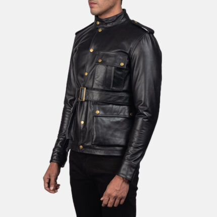 Germain Black Leather Jacket 2