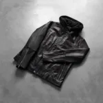 Highschool Black Hooded Leather Jacket 8