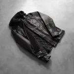 Highschool Black Hooded Leather Jacket 7