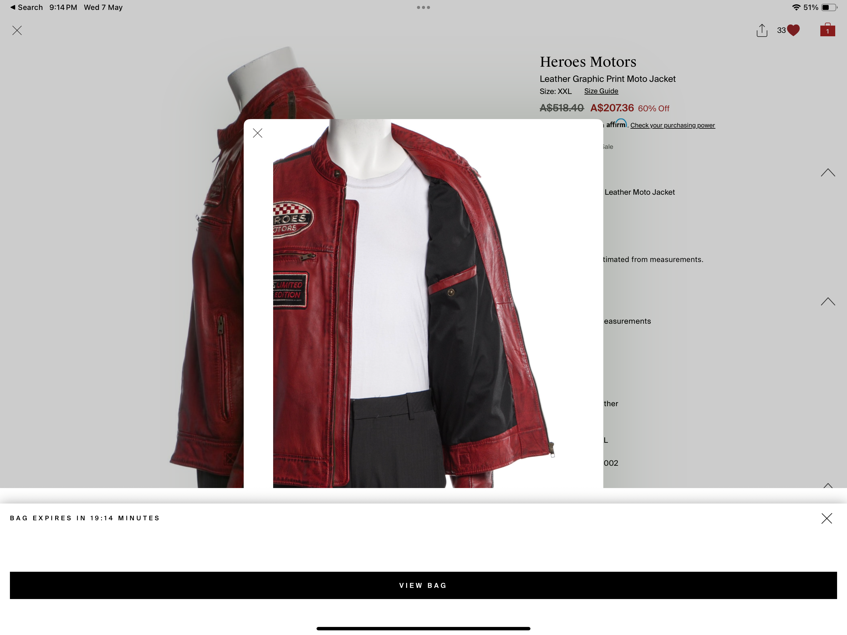 Custom Col Meffan Leather Jacket 2