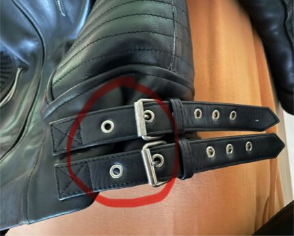 Custom Cuir Noir Motard Leather Jacket 2