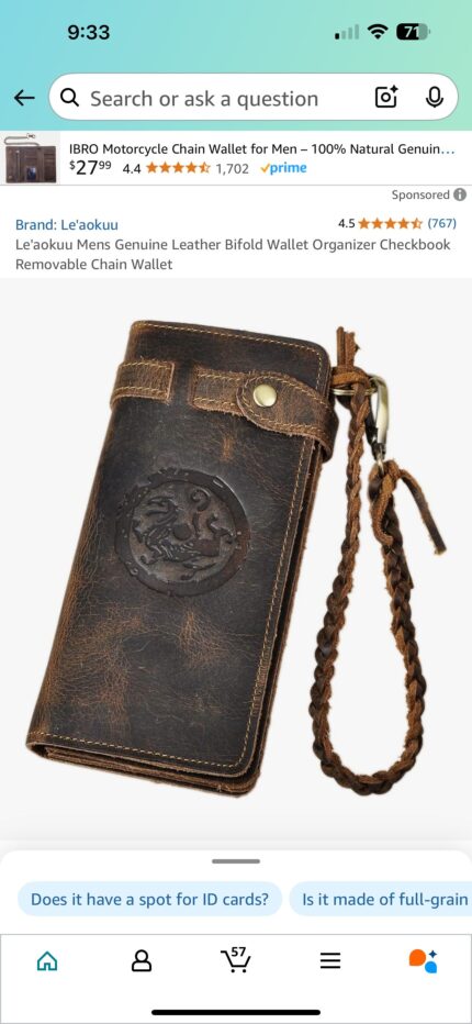 Gerard Custom Leather Wallet 1/2 Installment 2