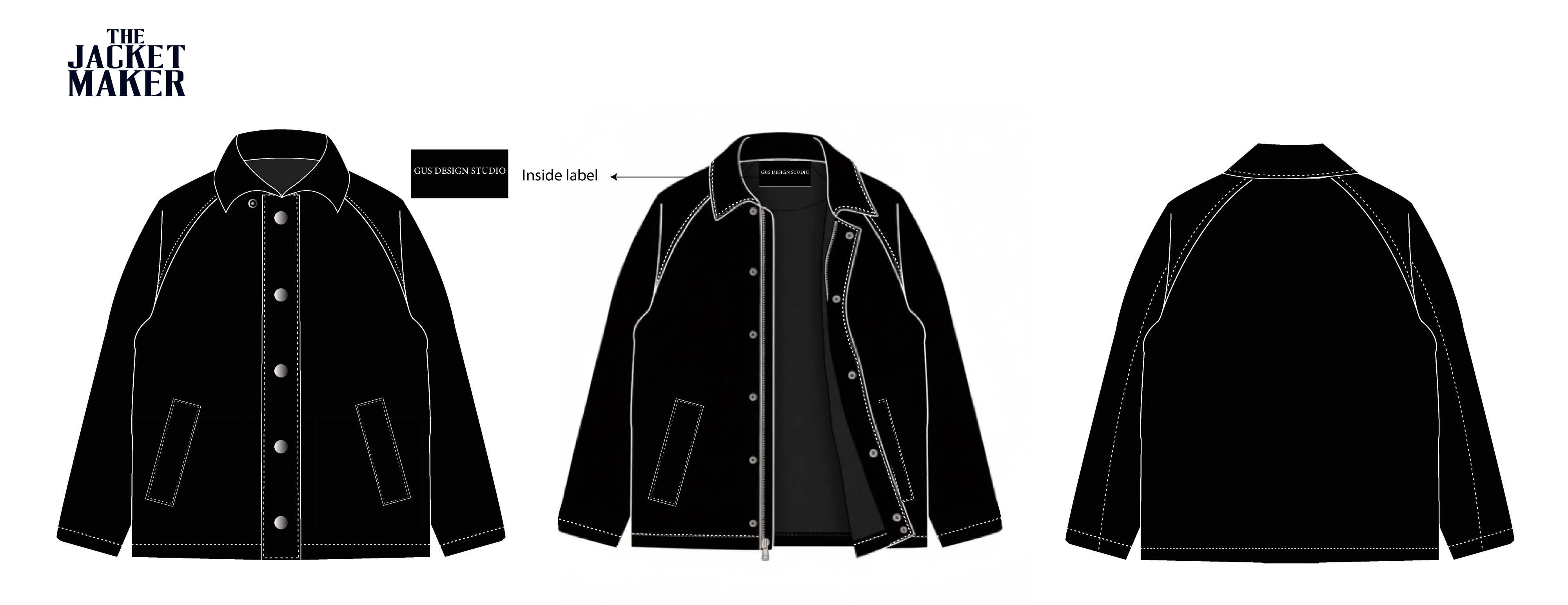 Custom Jordan Guske Black Nylon Jacket