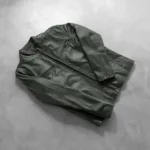 Ionic Green Leather Biker Jacket 8