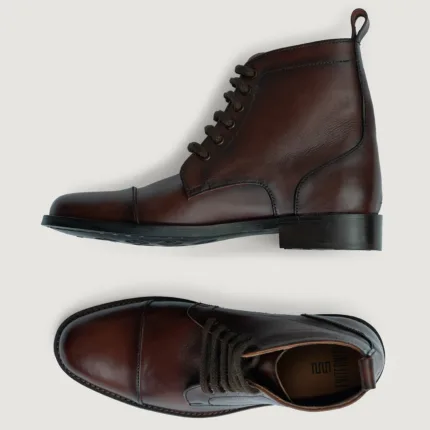 Knight Derby Burnished Brown Leather Boots - StudGuard 2