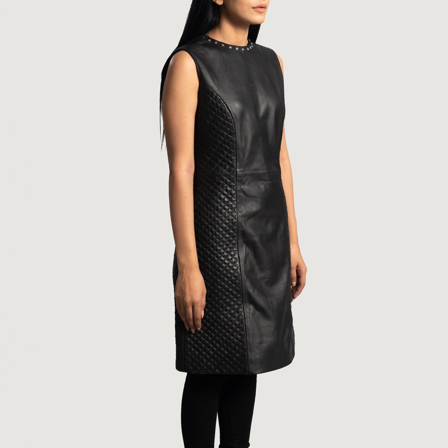 Luxe Black Leather Dress 2