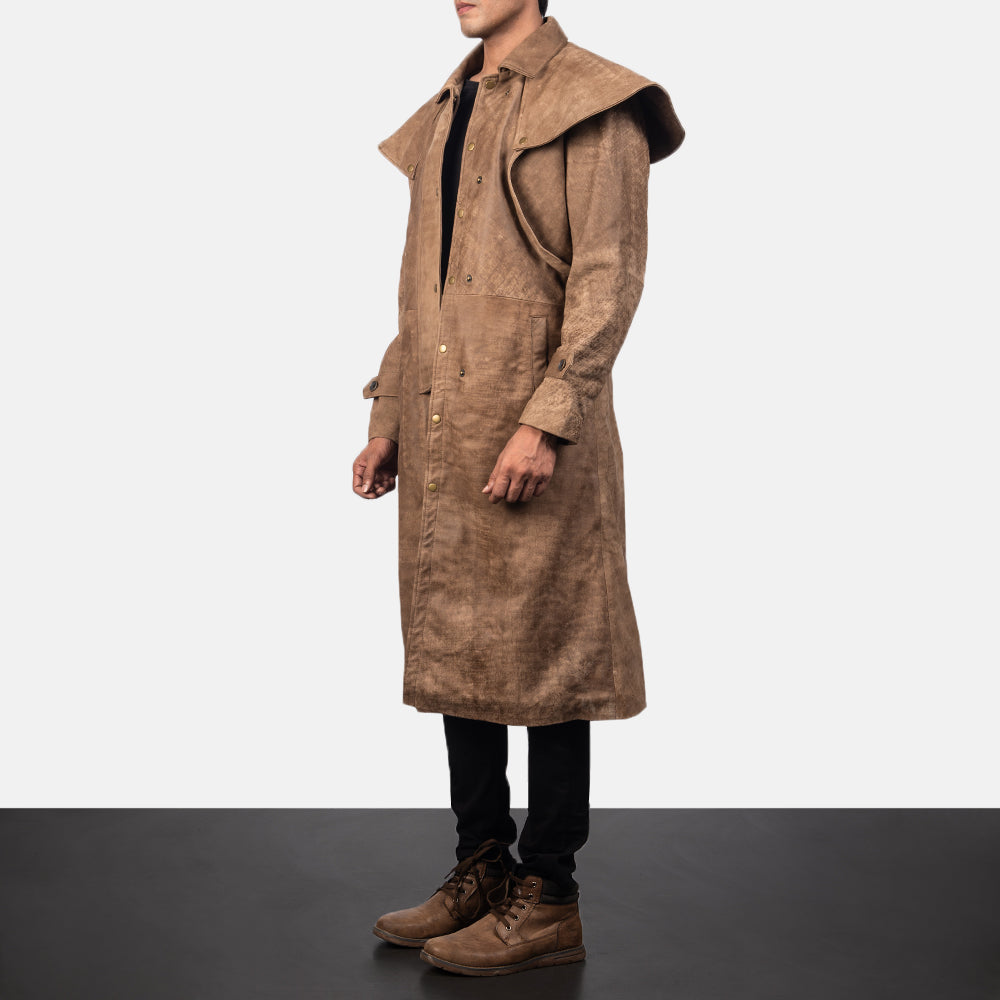 Maverick Brown Leather Duster 2