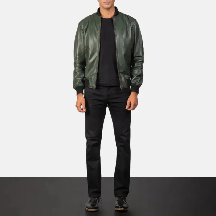 Shane Green Leather Bomber Jacket 4