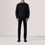 Colberto Black Waxed Canvas Trucker Jacket 2
