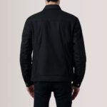 Colberto Black Waxed Canvas Trucker Jacket 4