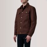 Colberto Brown Waxed Canvas Trucker Jacket 3