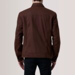 Colberto Brown Waxed Canvas Trucker Jacket 4