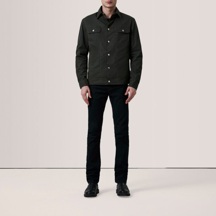Colberto Olive Waxed Canvas Trucker Jacket 2