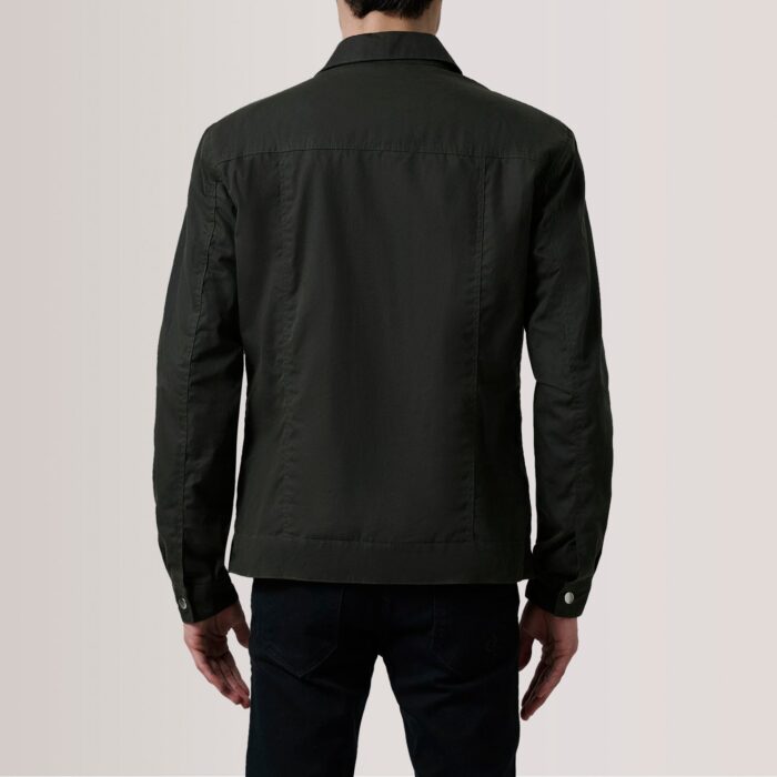 Colberto Olive Waxed Canvas Trucker Jacket 4