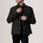 Colberto Olive Waxed Canvas Trucker Jacket 5
