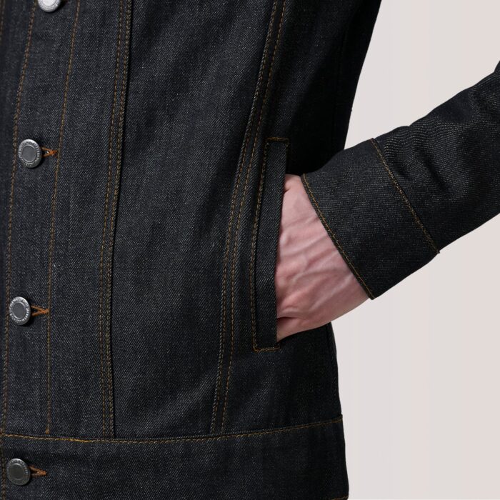 Conard Faded Black Denim Trucker Jacket 6