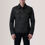 Conard Faded Black Denim Trucker Jacket 5